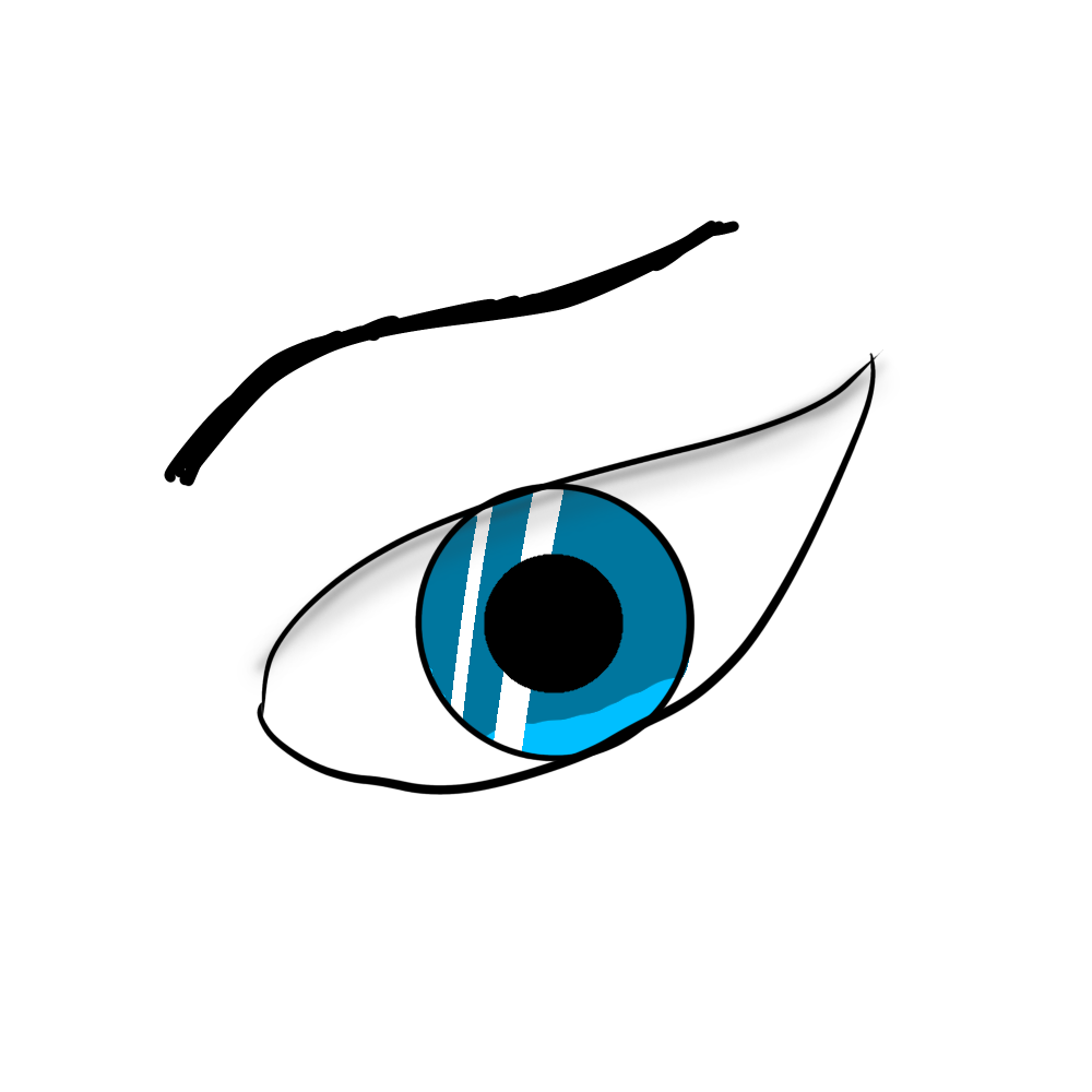 hand-drawn anime eye